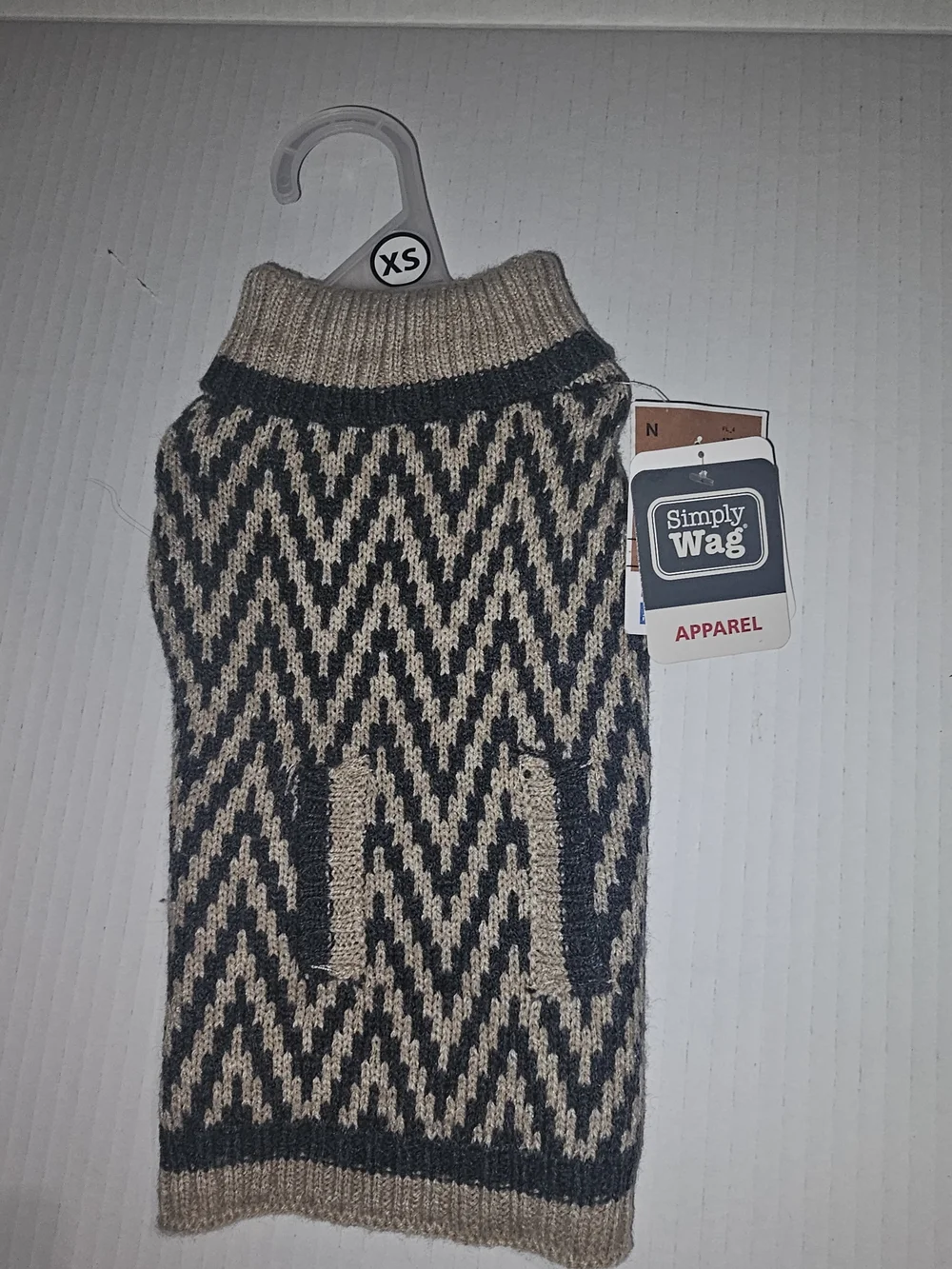 Men's Beige & Black Knit Sweater